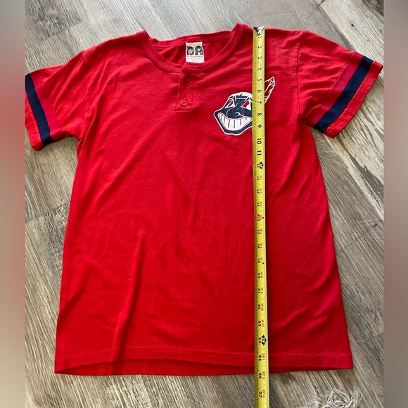 Vintage 1990s Cleveland Indians Chief Wahoo Print Red Amateur Baseball T-Shirt - Picture 15 of 15